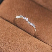 exquisite women silver color wedding rings for women fashion metal inlaid white zircon crystal ring engagement jewelry
