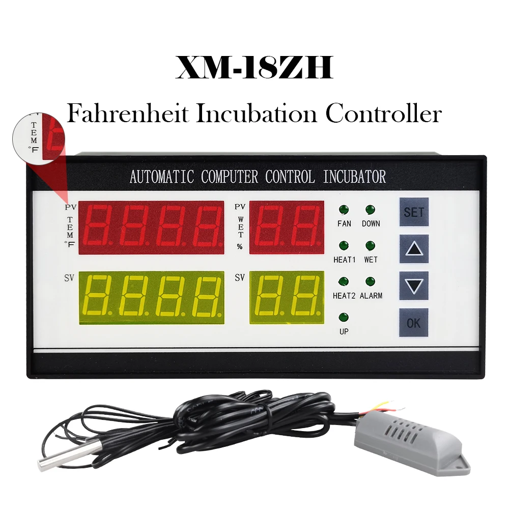 

Intelligent Eggs Incubator Controller AC110-240V Digital Display Temperature Humidity Controlling Device T/H Controlling Device