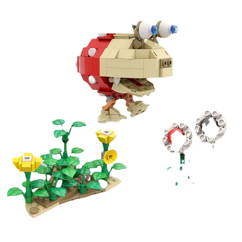 BuildMOC Pikmineds Spottys Bulborb S.S. Shepherd Building Block Kit Space Rocket Captain Olimars Дельфин Warships Кирпичная