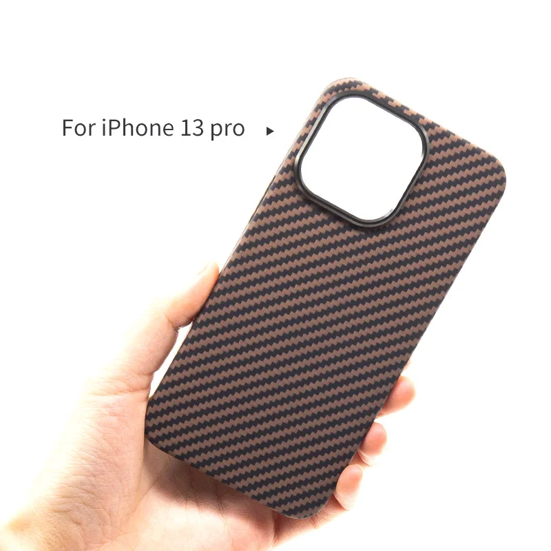 

Real Carbon Fiber Phone Case for iPhone 13 pro Ultra Thin Hard Kevlar Lens Protection Cover carcasa iphone13 Luxury Phone Cover