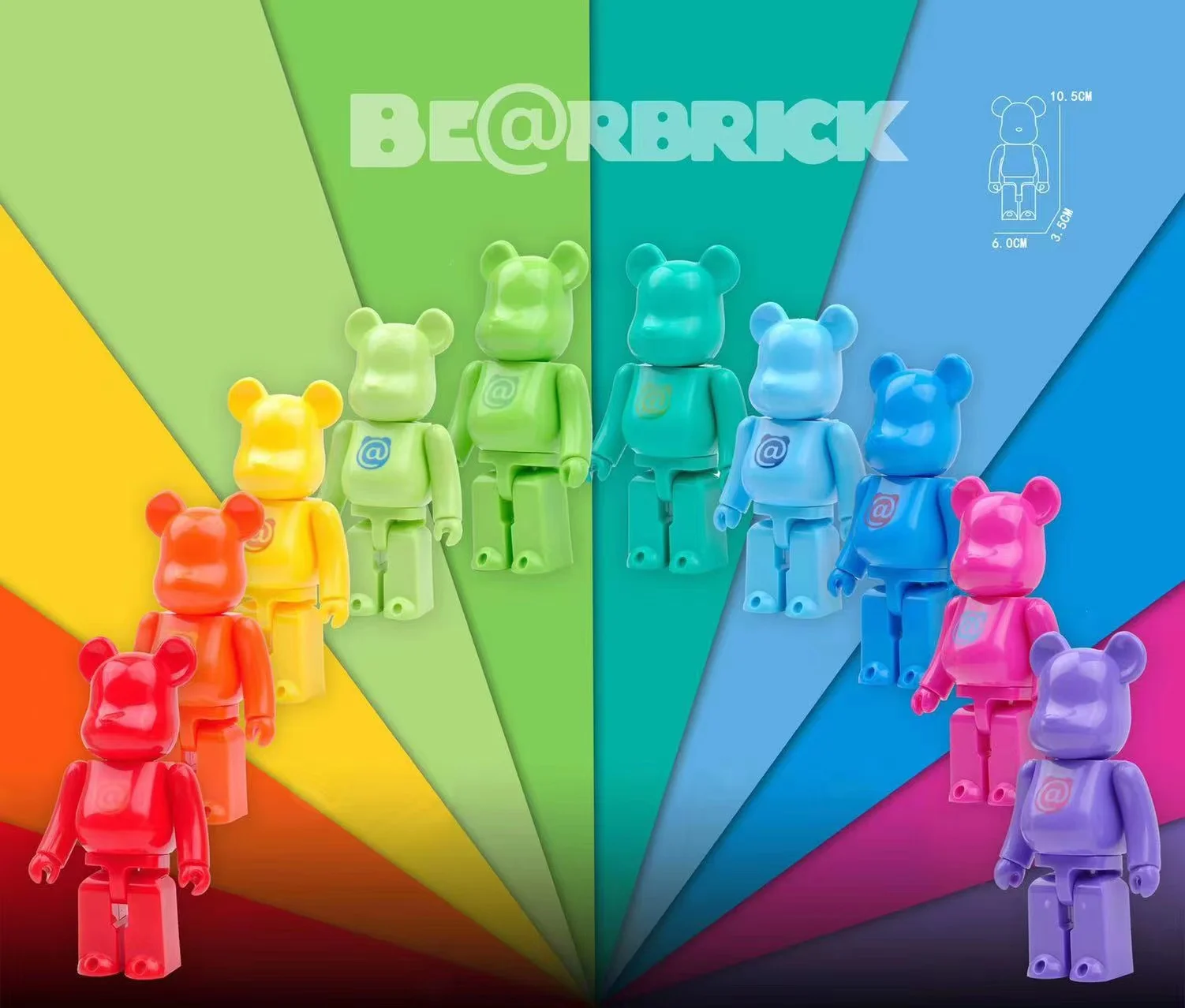 

10cm 100% Bearbrick DIY Fashion Bricks Toy be@rbrick PVC Action Figure Collectible Model Toy Decoration christmas gifts favors
