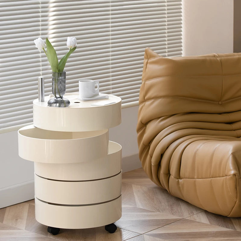 

Mobile Side Table Internet Celebrity Nordic Modern Rotating Storage Cabinet Storage Bedside Table Living Room Bedroom