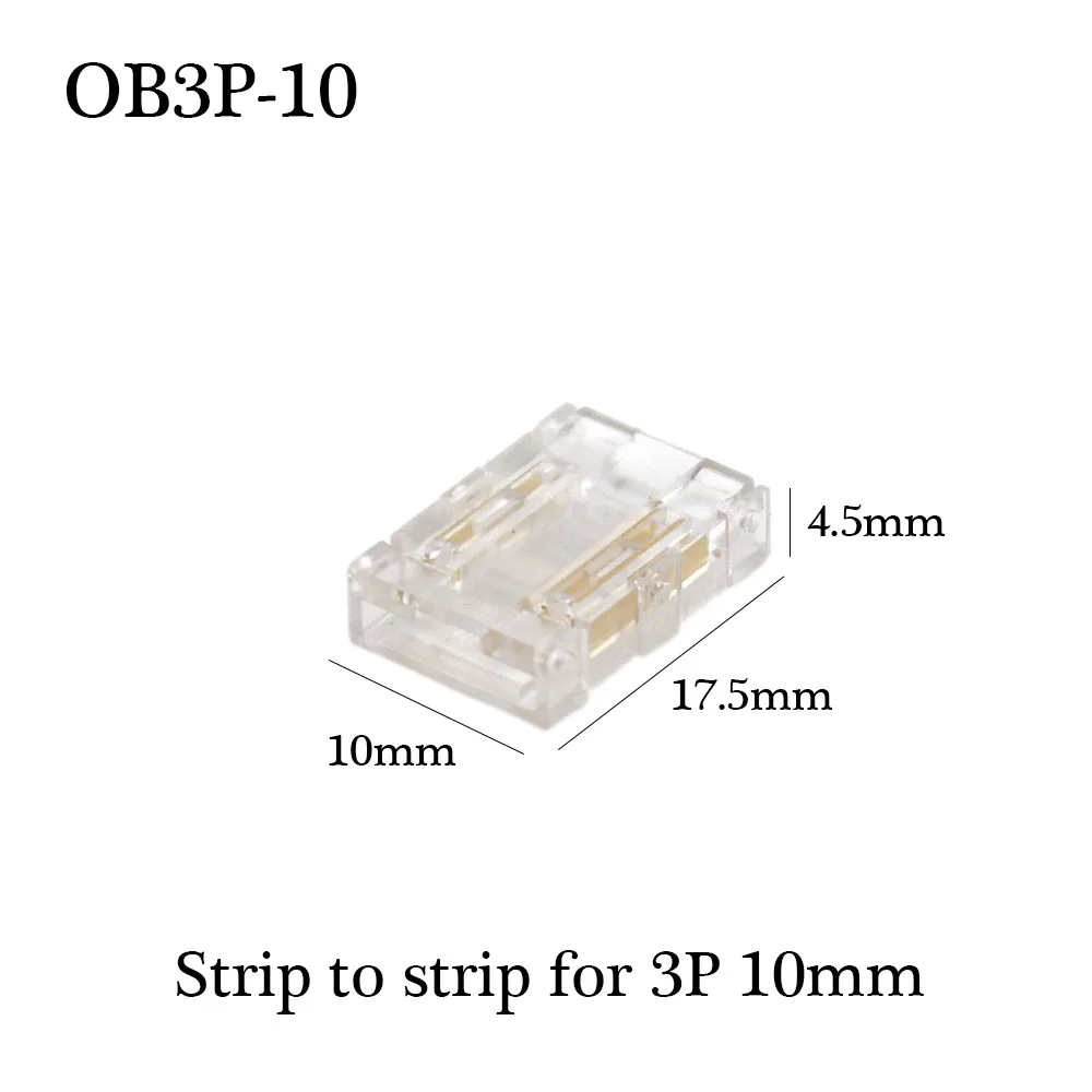 COB Mini Led Light Strip Wire Connectors 2 3 4 Pin Connection Solderless FCOB RGB CCT 5 8 10 мм Светодиодная лента для полосы Проводной разъем