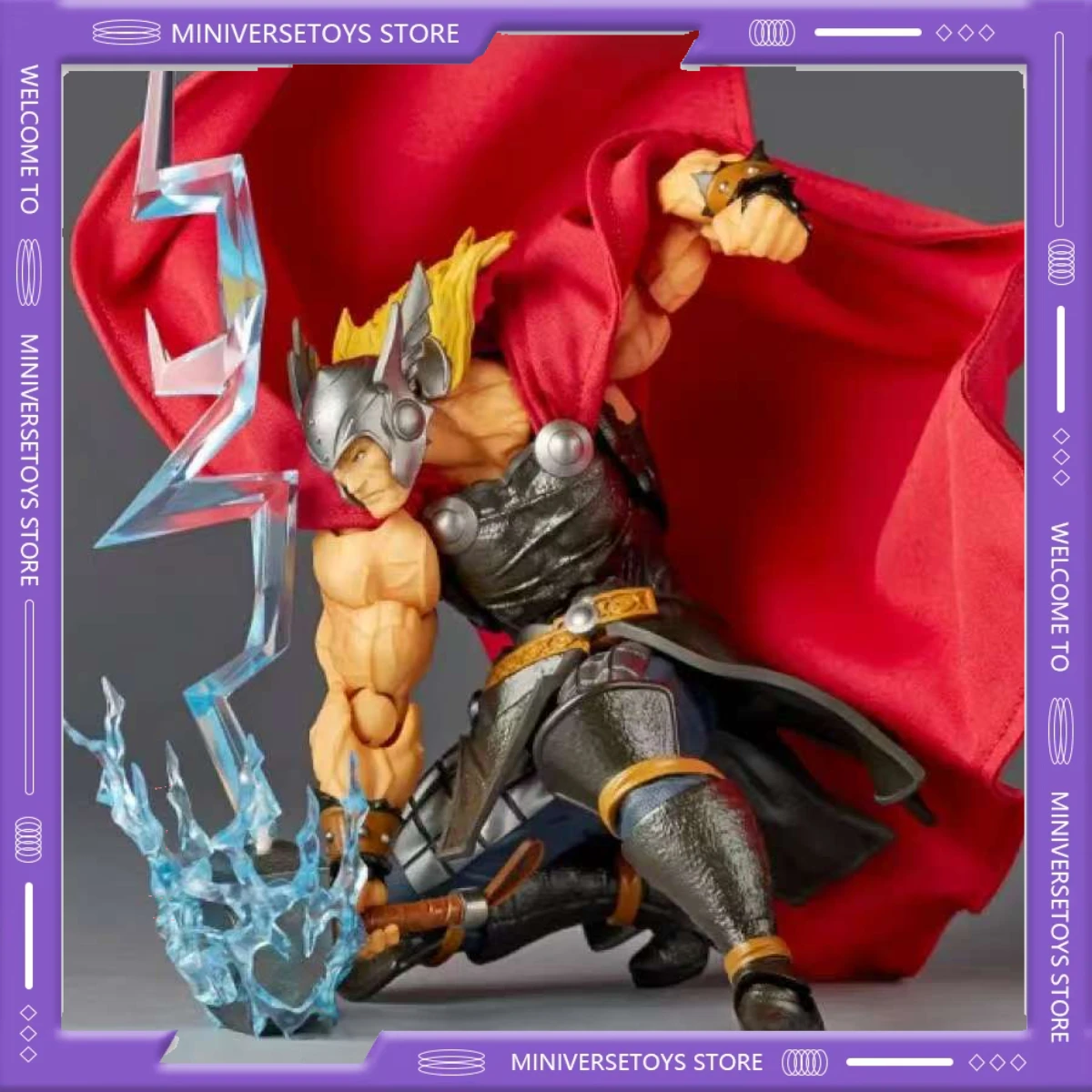 Фото В наличии: Коллекционная фигурка Marvel Thor Amazing Yamaguchi Revoltech Kaiyodo Style, ПВХ, аниме-фигурка, игрушка, подарок №2