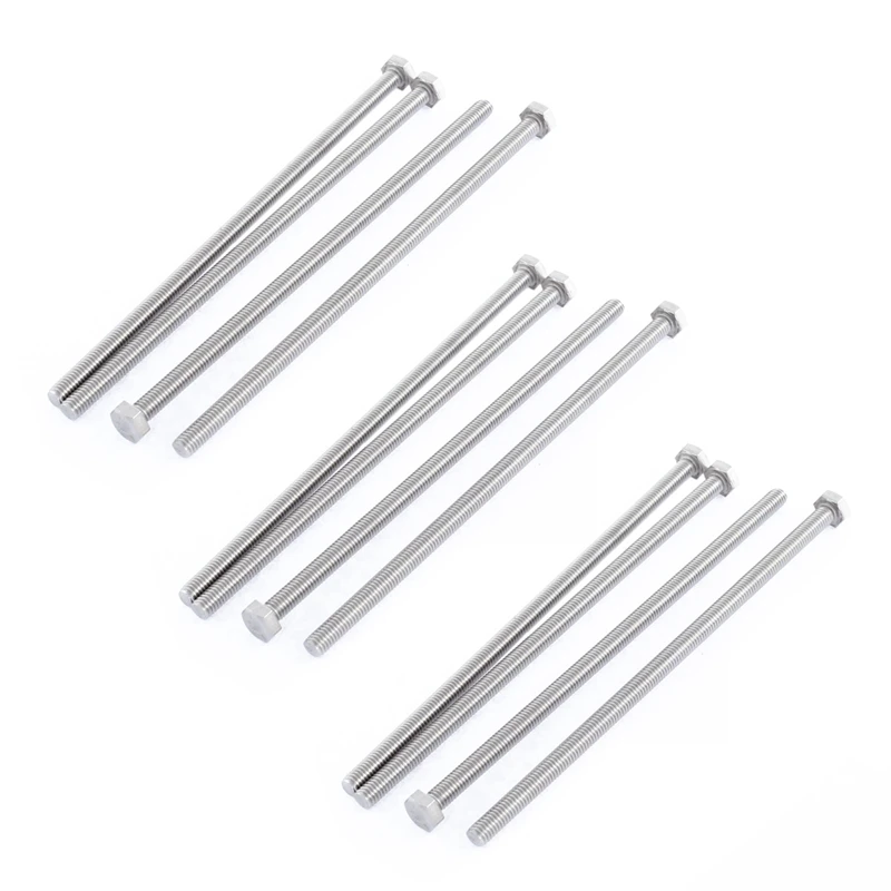 

M6 X 150Mm Fully Threaded Stainless Steel Hex Head Screw Bolt 12 Pcs
