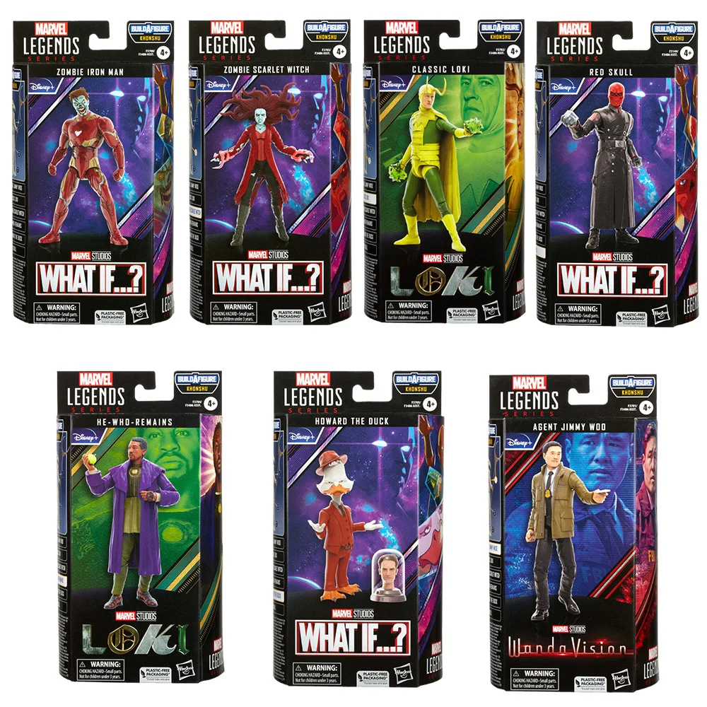 

Original Hasbro Marvel Legends Series What If 6-Inch Zombie Iron Man Zombie Scarlet Witch Loki Agent Jimmy Woo Action Figures