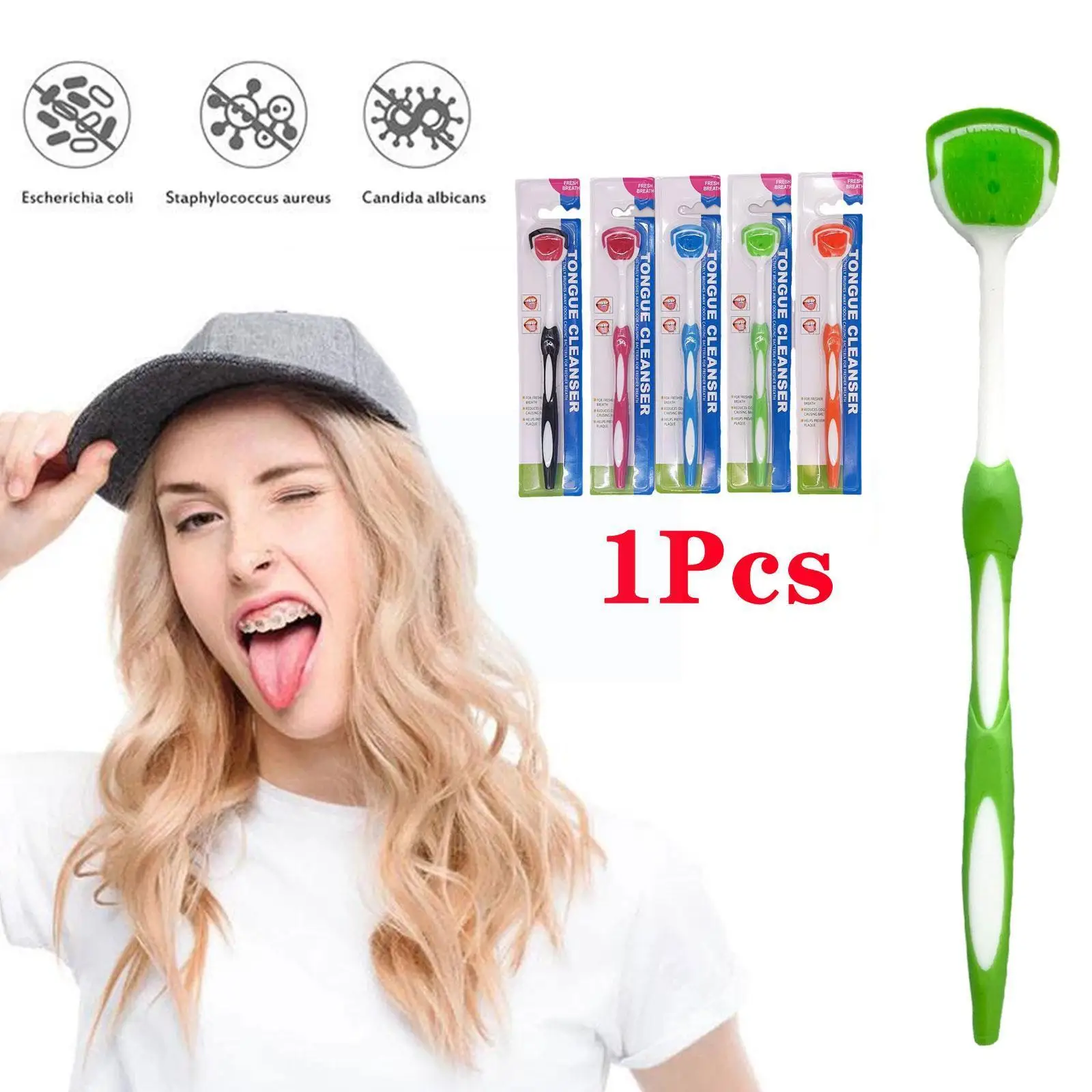 

1Pc Silicone Tongue Brush Soft Tongue Coating Brush Hygiene Health Scraping Toothbrush Clean Fresh Mouth Breath Care