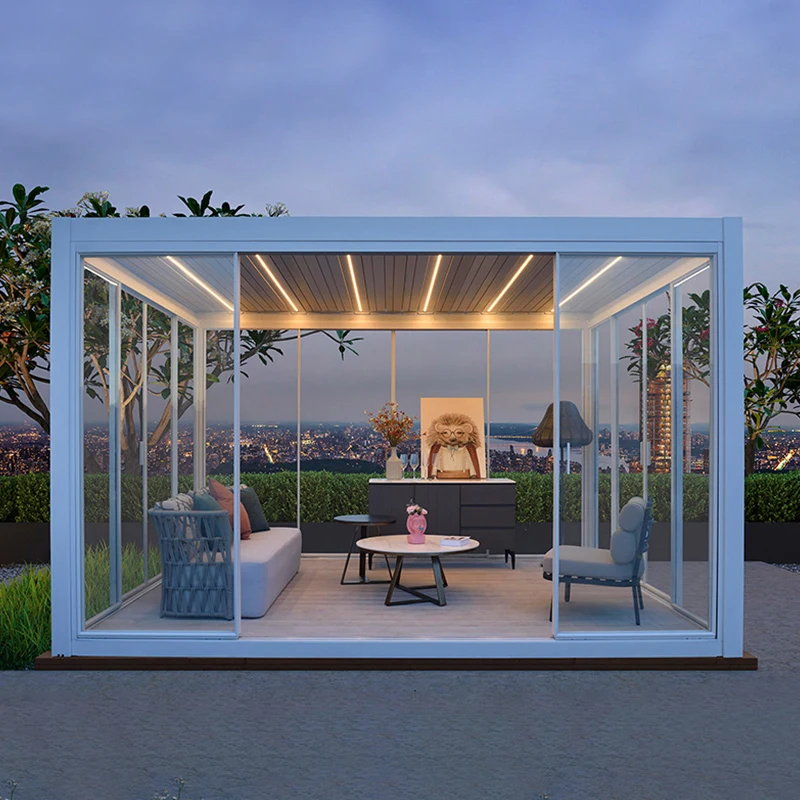 

Garden Outdoor Pavilion Villa Courtyard Aluminum Alloy Grape Rack Outdoor Garden Pavilion Sun Room