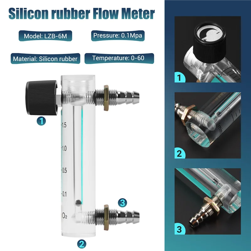 Расходомер кислорода 0 1-л/мин л расходомер с регулирующим клапаном для воздуха