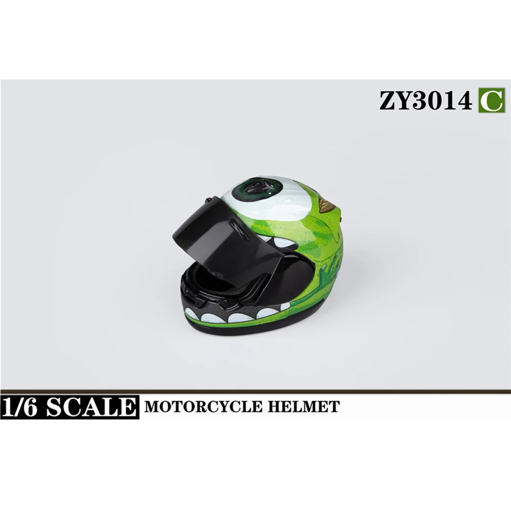 Фото ZYTOYS масштаб 1/6 модель мотоциклетного шлема ZY3014C зеленый для 12 дюймов мужские фигурки PHICEN аксессуары для коллекции тела №3