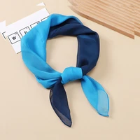 21 new silk scarves women online celebrity simple wind gradient thin moire yarn square scarf scarf wholesale