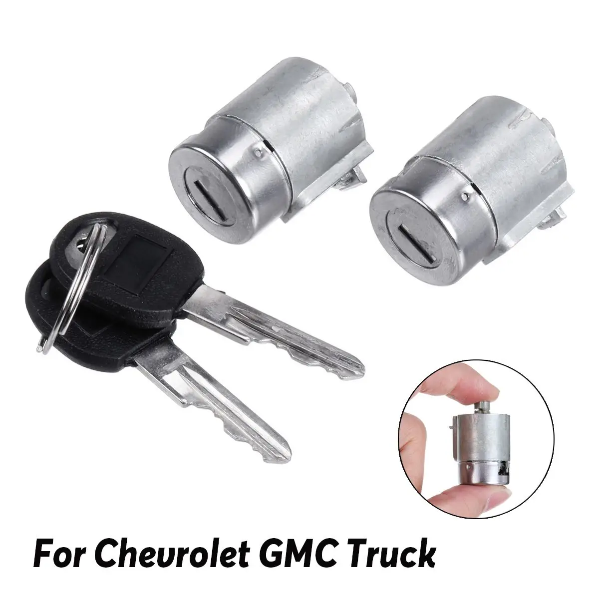 

2pcs Car Door Lock Cylinder w/2 Keys Set For Chevrolet/GMC Truck/C/K 1500 2500 3500 Suburban/Tahoe Jimmy 1995-2000