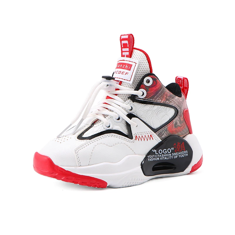 Casual Outdoor Boys Sports Running Shoes Girls 2022 Boys Basketball Shoes for Children High To Help Shockproof Kids Sport Shoes