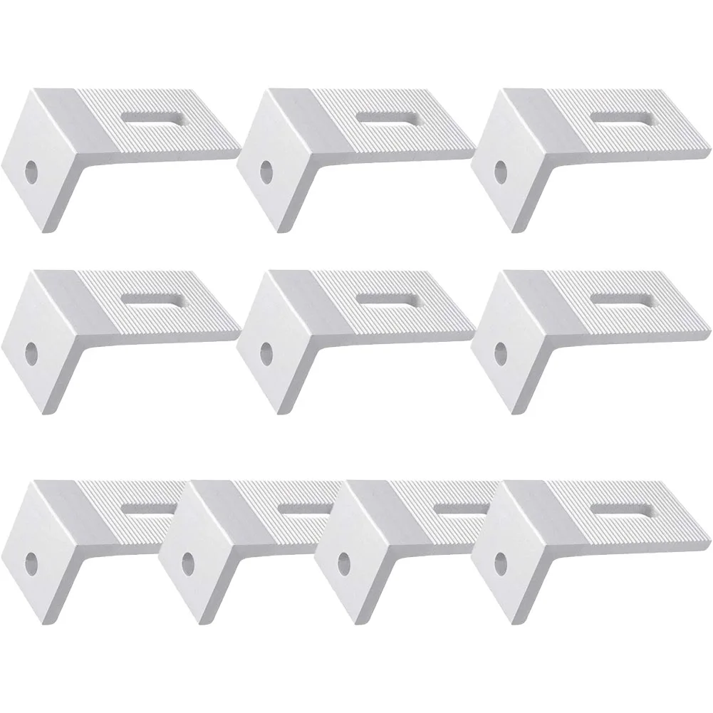

10Pcs Aluminum Solar Panel Mounting L Brackets 90 Degree Solar Panel Mounting L Bracket For RV Boat Off Grid Roof Interconnects