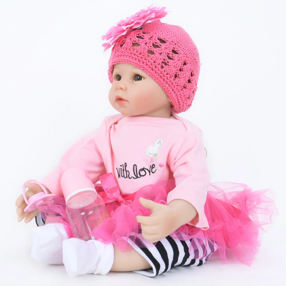 

Cute 60cm Reborn Baby Doll with Clothes Set Short Hair Cartoon Bebe Dolls for Girls Boys Toys Kids Playmate Christmas Gifts