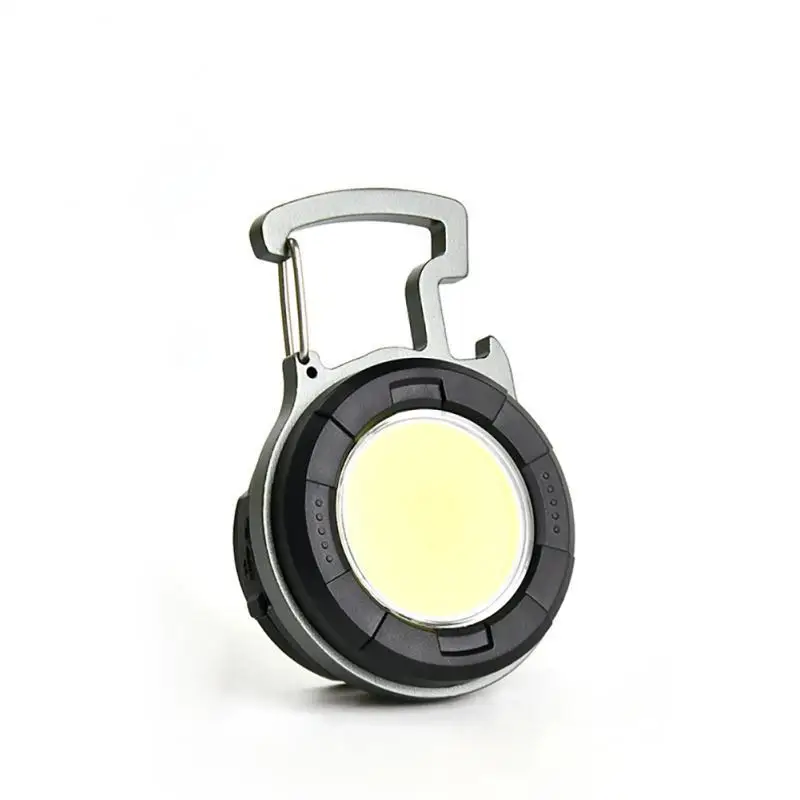 

Led Magnet Adsorption Work Light Type-c Charging Keychain Light Cap Clip Light Bottle Opener Cob Lithium Battery 650mah Battery