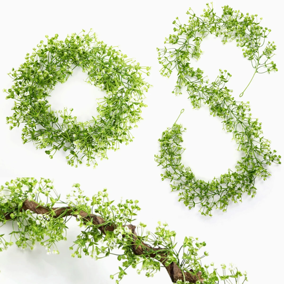 

HAOSHICS 68.9inch/5.7ft Arch Decoration, Wall Decoration, Artificial Green Vine, Faux Greenery Garland, Home Decor