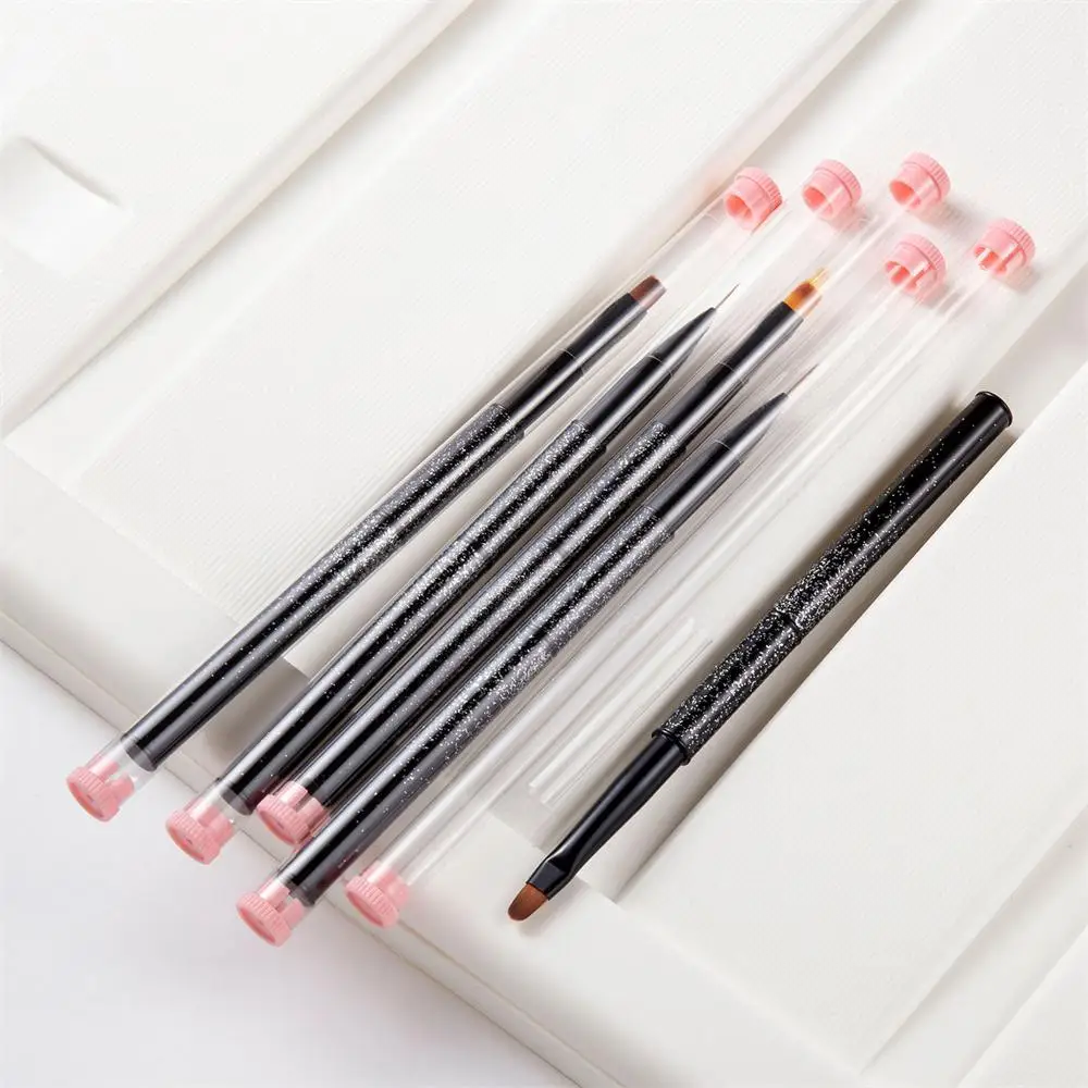 

Nail Enhancement Brush Stayed Color Painting Light Therapy Pen Halo Dye Gradual Change Pen For DIY Nail Art 5 PCS Nail Gel Brush