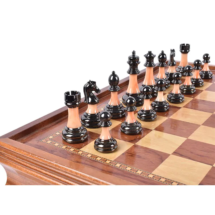 Переносная настольная игра в шахматы для путешествий роскошный деревянный набор