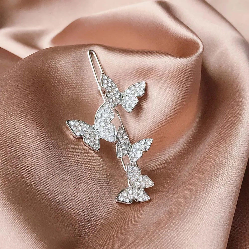 

Sweet Korean Crystal Women Hair Hoop Headband Hair Clip Butterfly Hair Accessories