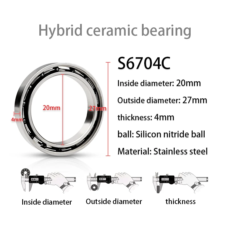 Гибридные керамические подшипники JZN MR128 MR137 MR148 R188 606 608 2RS 6700 6703 6704 ZZ