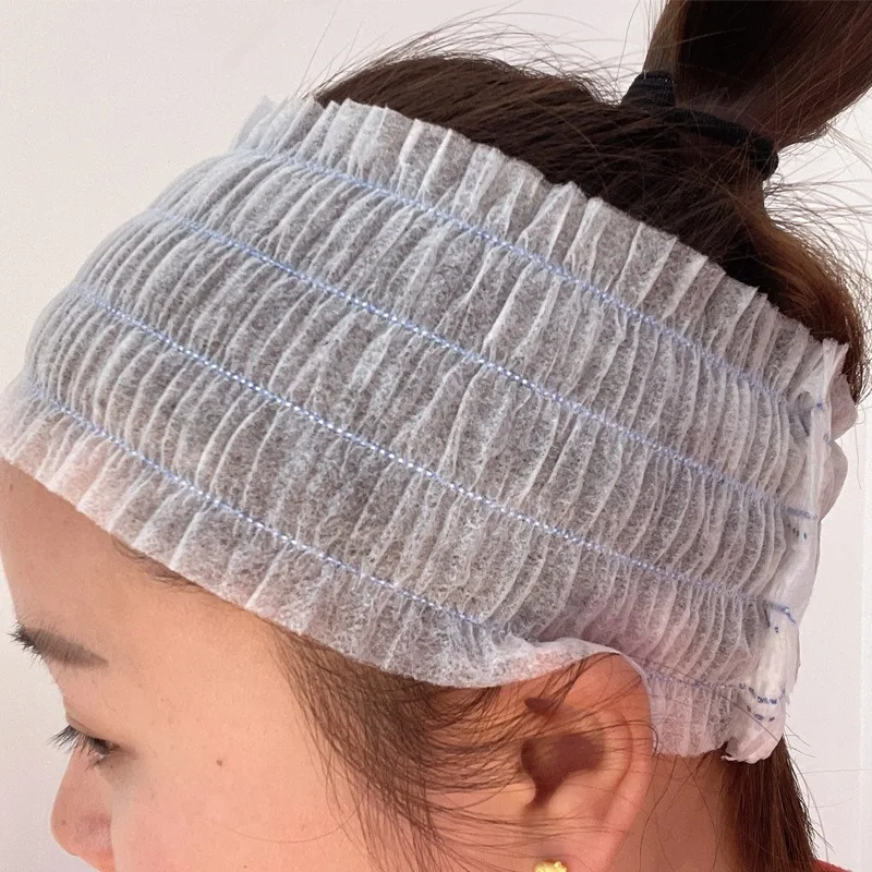 

Одноразовые эластичные нетканые повязки на голову для волос, 50 шт.