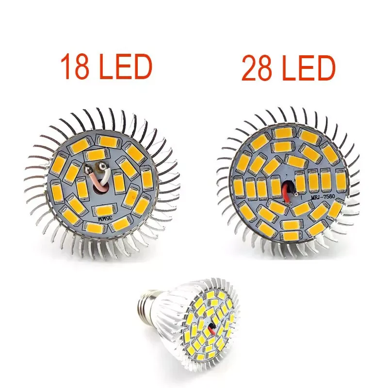 

NEW2022 E27 18/28LED Plant grow Light Yellow Lights Full Spectrum Box Tent Room Phyto Lamps Indoor Ccultivo Growing Greenhouse F