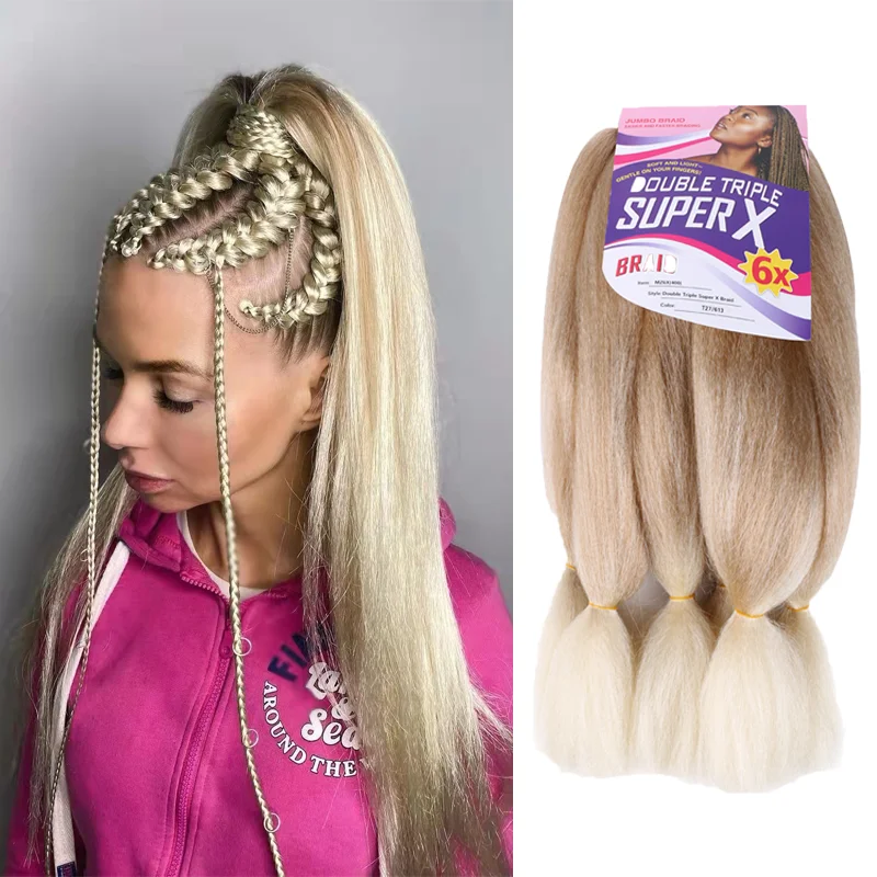 

Yaki Jumbo Braid Synthetic 24inch Crochet Hair Easy Braids Jumbo Braids Kanekalon Hair Extensions for Black Women Saisity