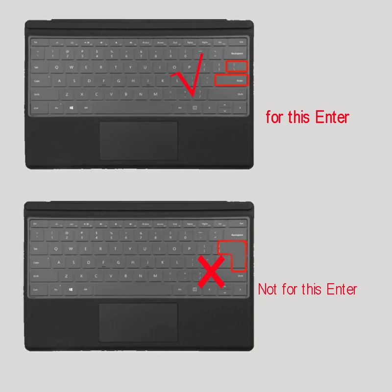 Чехол для клавиатуры Surface Go прозрачная клавиатура из ТПУ защитный чехол Microsoft Pro 5 6