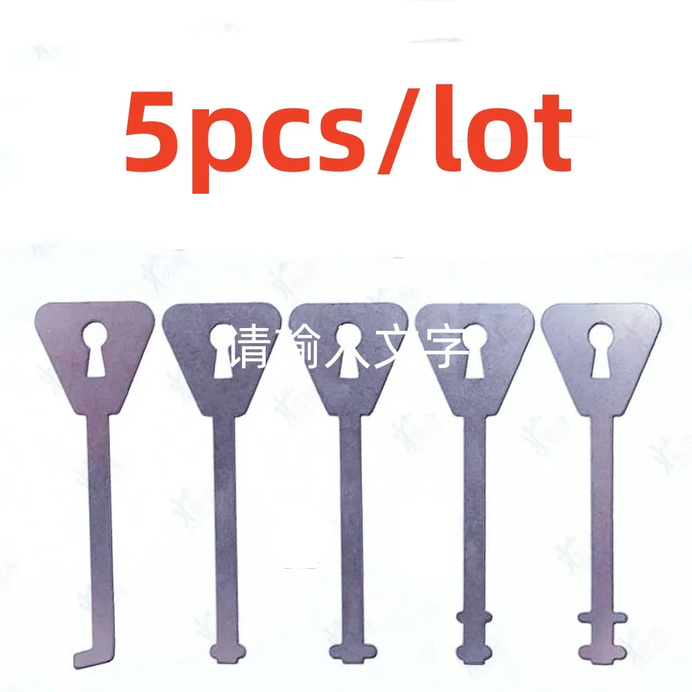 

5 шт. мастер-ключи из нержавеющей стали, сменный набор ключей для замка-скелета, замок нескольких форм, аварийный инструмент
