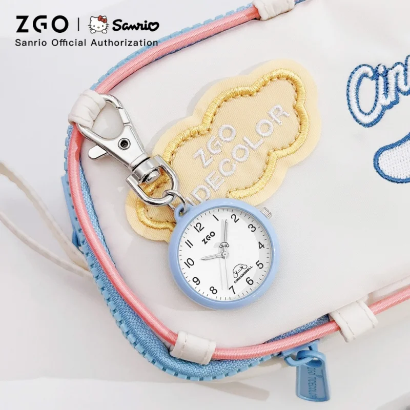 Женские карманные часы ZGO Sanrio Cinnamoroll, часы с подвеской в простом дизайне, водонепроницаемые, кварцевые часы, подарок 733 (art.: 3920cd378fd14) - 3920cd378fd14