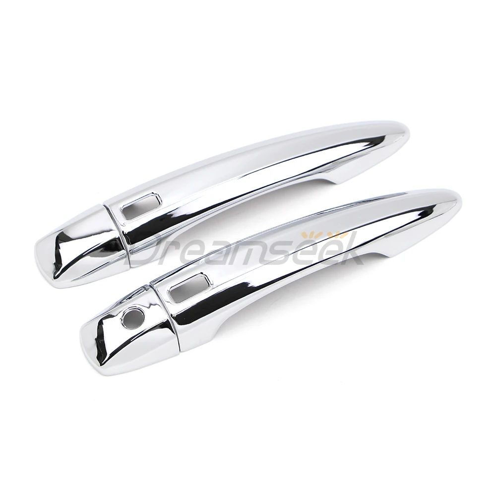 Фото Для Nissan X-Trail Rogue T33 2021 2022 2023 Автомобильная внешняя дверная ручка, хромированная накладка с 2 отверстиями для смарт-ключа, АБС-пластик №4