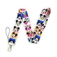 minnie mouse neck strap lanyards id badge card holder keychain mobile phone strap gift ribbon webbing necklace