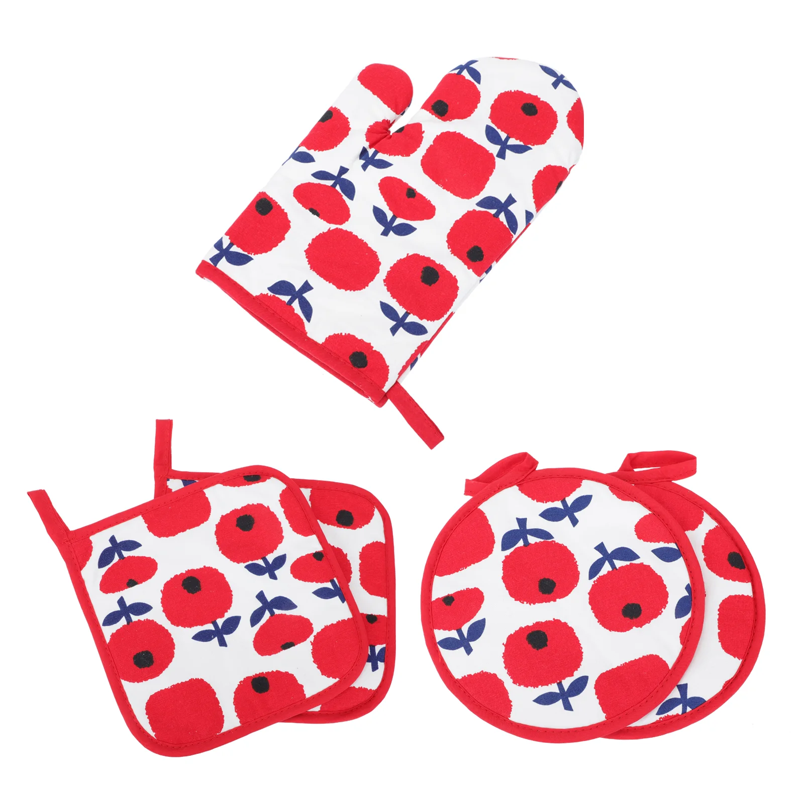 

Gloves Pot Oven Baking Holders Mitts Mittens Kitchenchristmas Floral Mitt Flower Favor Supplies Party Bbqnongrilling Cooking Mat