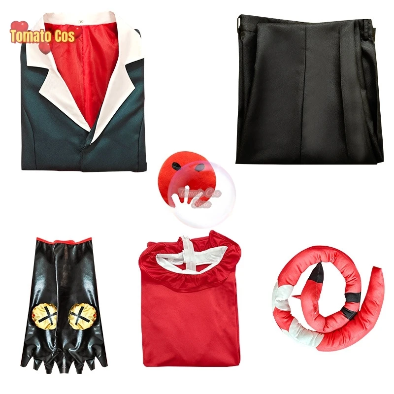 Аниме Hasbin Косплей Hotel Helluva Blitzo Костюм Черный Фрак Босса Мужчины Женщины Хэллоуин