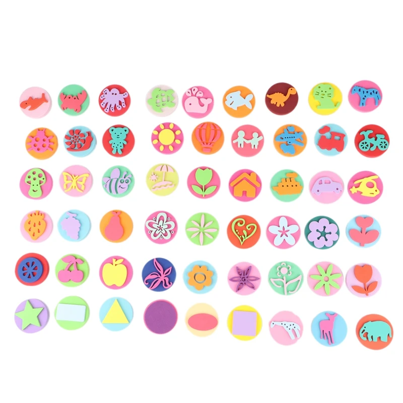 

Sponge Painting Stamp Sponge Stamp Painting Suitable For Early Learning And Manual DIY Of Young Children, Various Shapes