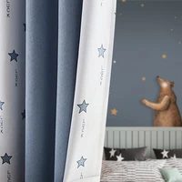 chenille bay window stitching high blackout jacquard childrens room star balcony curtains for living dining room bedroom