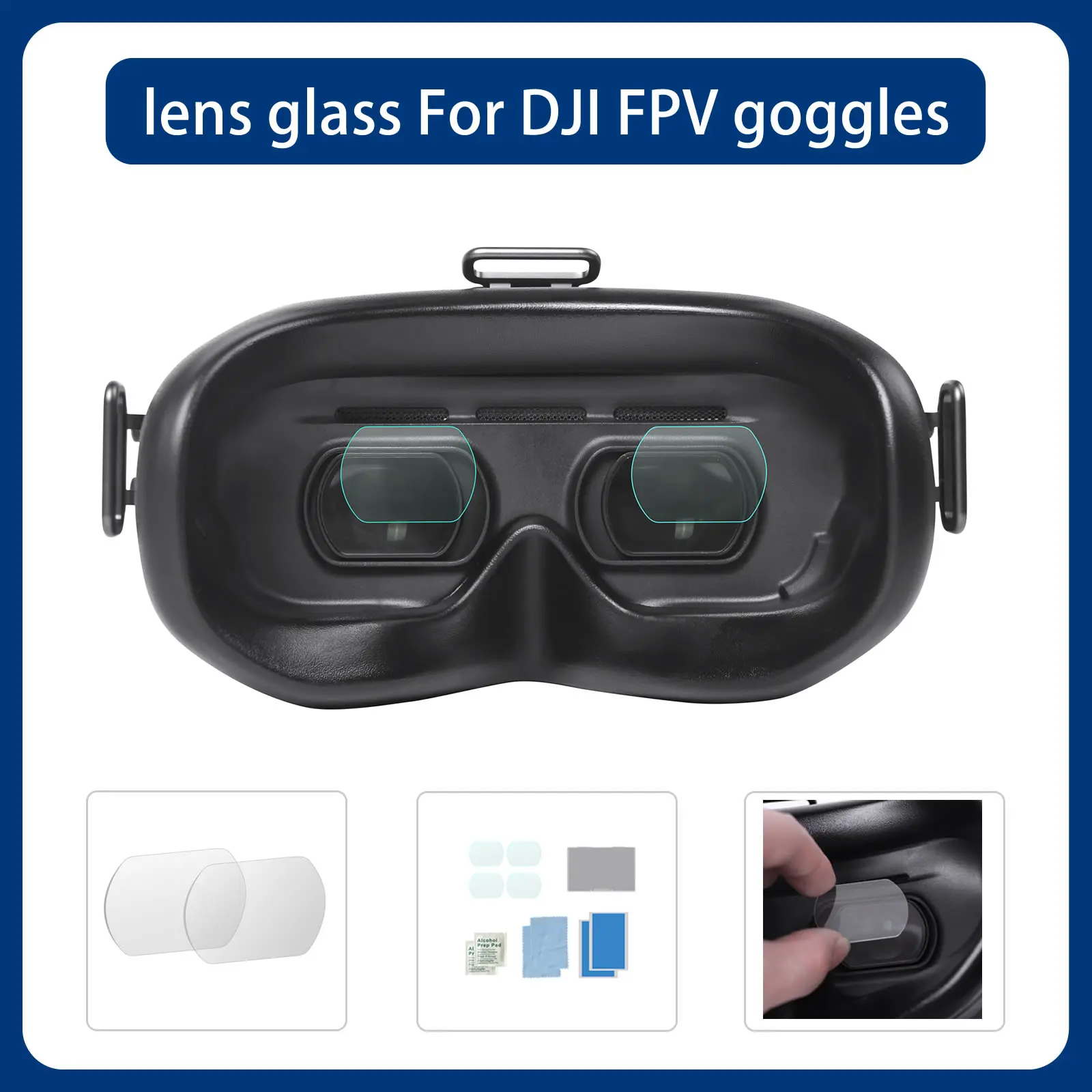 

Sunnylife New FPV Goggles Glass V2 TEMPERED GLASS FILM Combo for DJI FPV Accessories