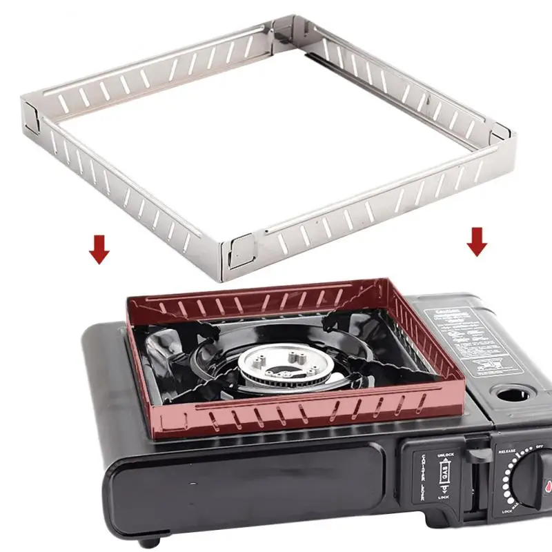 

Outdoor Gas Stove Wind Screen Foldable Wind Shield Stainless Steel Burner Screen Cooking Bbq Stove Camping Hiking Accessories