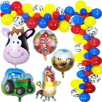 farm birthday party balloon decoration children gift cow large tractor foil helium balloons barn party supplies colorful balloon