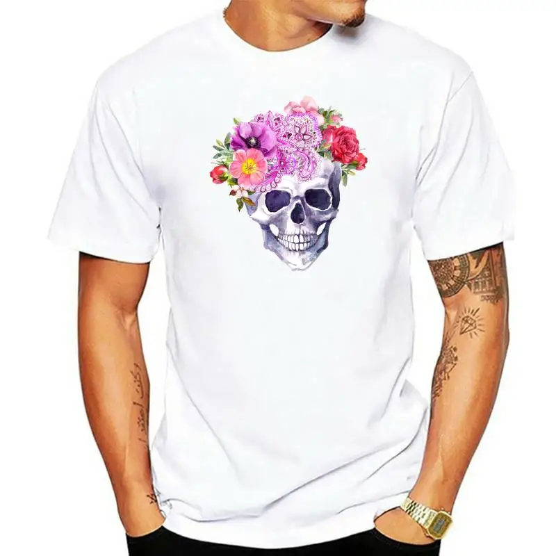 

Hillbilly Flowers Skull Punk T Shirt Women Fashion Casual Short Sleeve Sun Flowers Tshirts Chemise Femme Tops Mujer Verano 2022