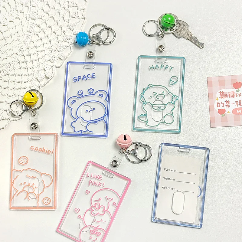 

Unisex Women Men Transparent Card Cover Sleeve Work ID Clear Card Holder Protector Cover Badge Office School Supply