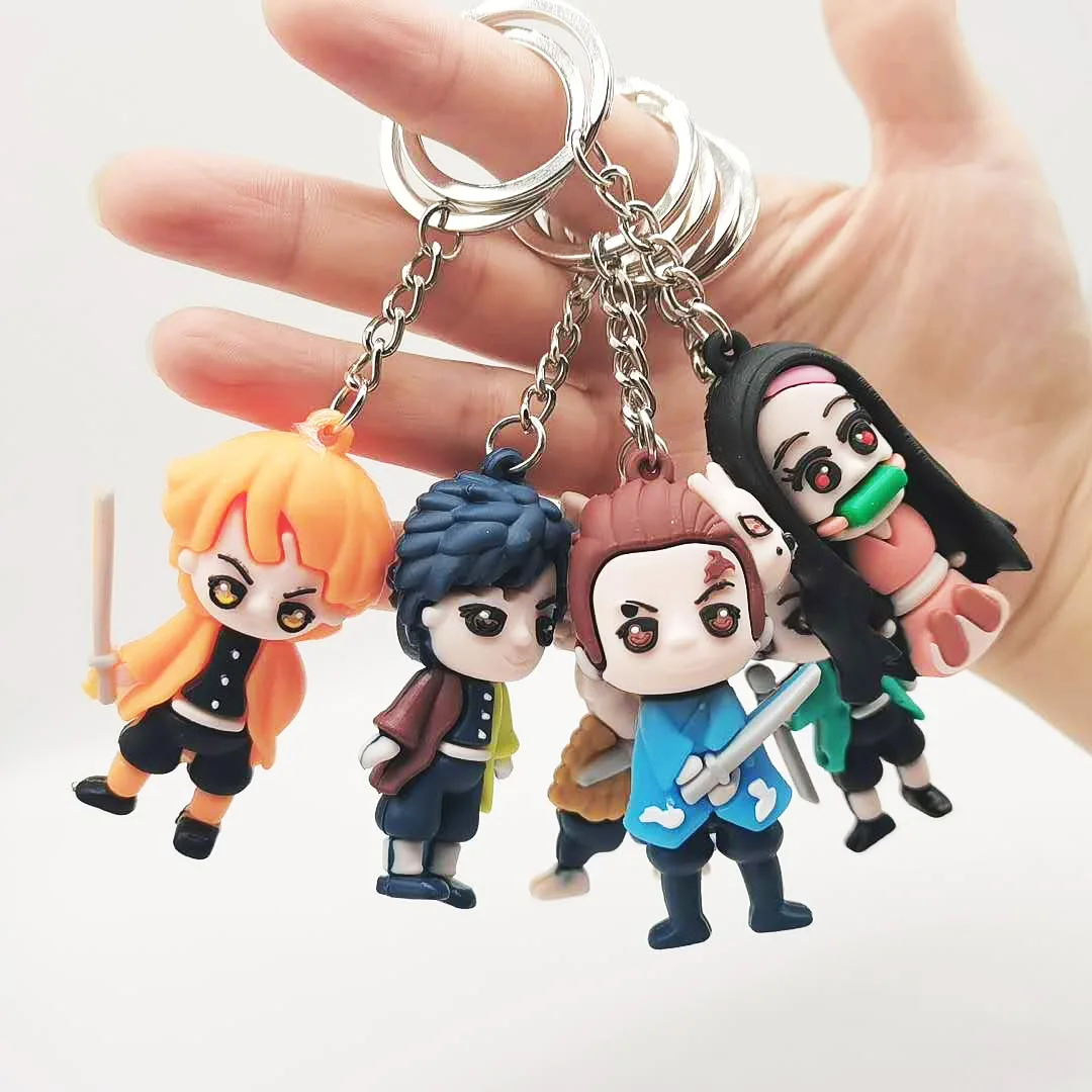 

Anime Demon Slayer Kimetsu No Yaiba Keychain Kamado Tanjirou Nezuko Agatsuma Zenitsu Cosplay Accessories Key Chain