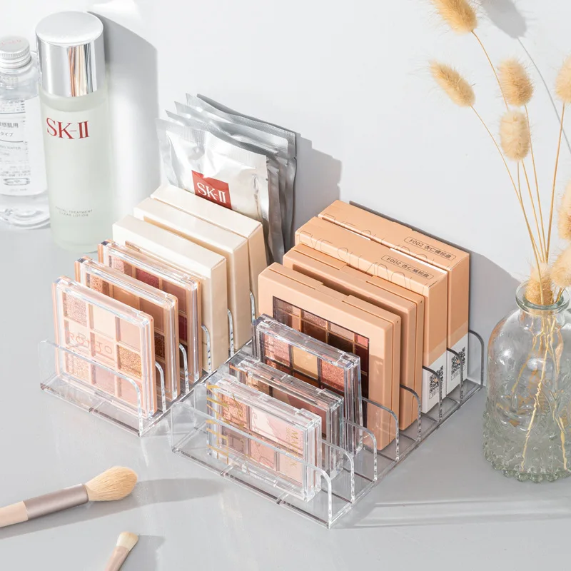 

Desktop Cosmetic Division Storage Organizer Box Acrylic Transparent Detachable Skin Tray Lipstick Rack Care Products Eye Shadow