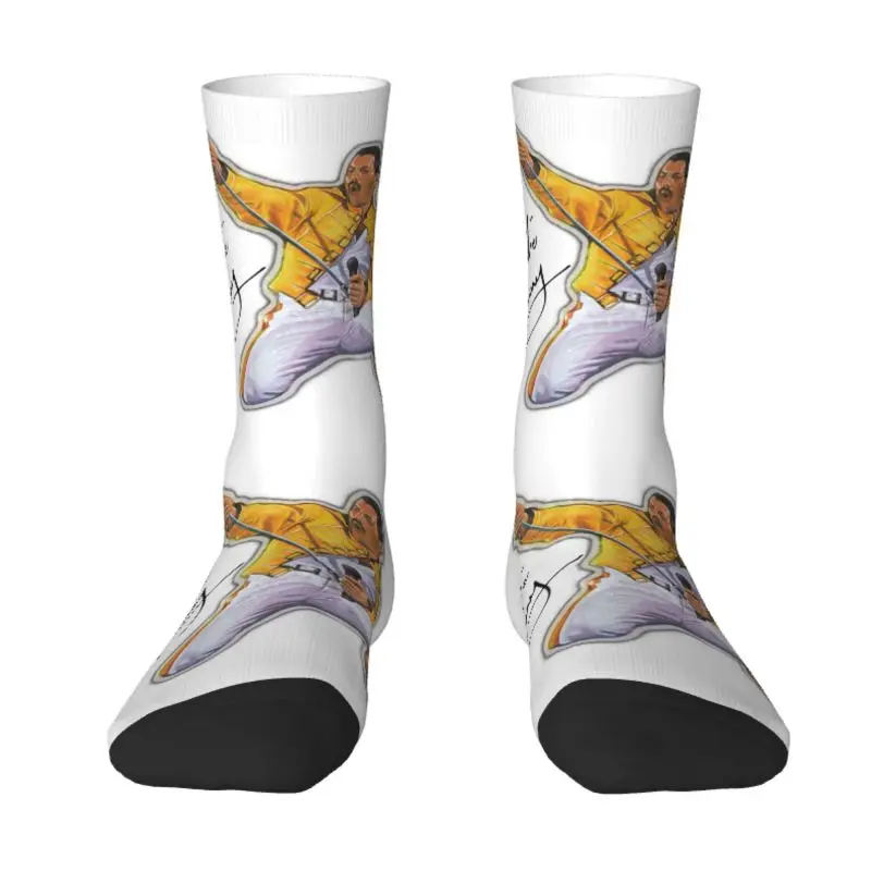 

Fashion British Rock Band Freddie Mercury Socks Women Men Warm 3D Print Basketball Sports Socks