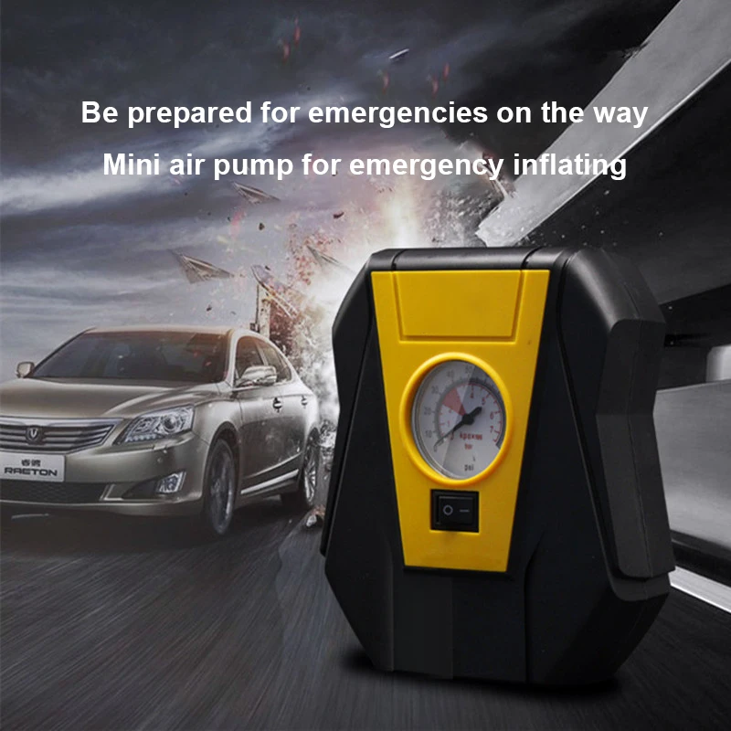 

12V Volt Tire Inflator Car Air Pump Compressor Electric Portable Auto 100PSI For Motorcycle Bicycle Car portable Tyre Inflator