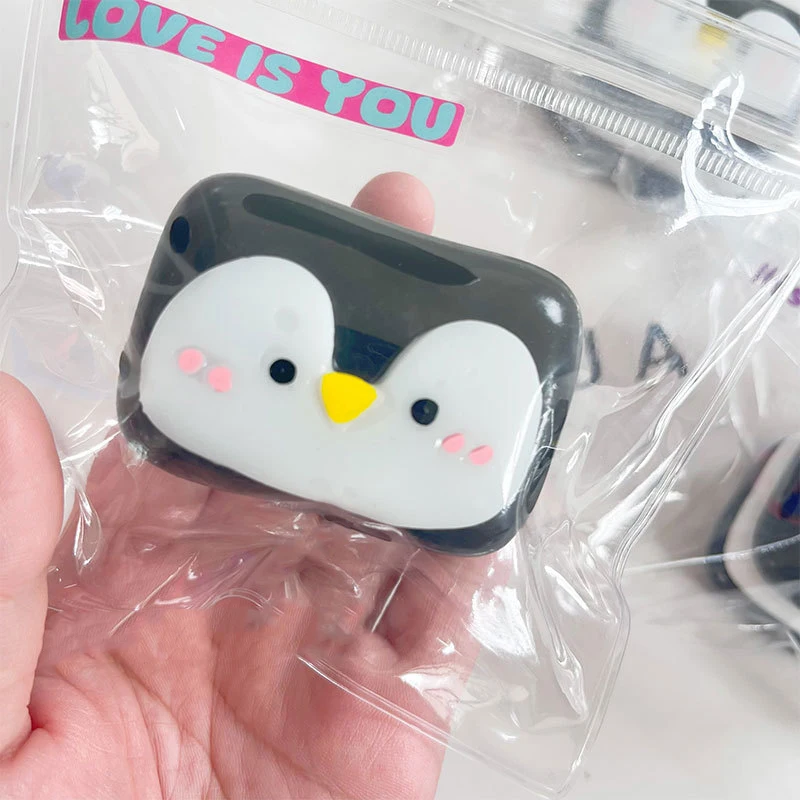 Новое кавайное печенье с пингвином Tpr Sticky Squish Toy мультяшная мини-пингвин игрушка