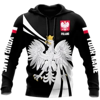 mens hoodie 2021 fashion casual home sweater 3d printing polish flag pullover personalized street oversized jacket 002