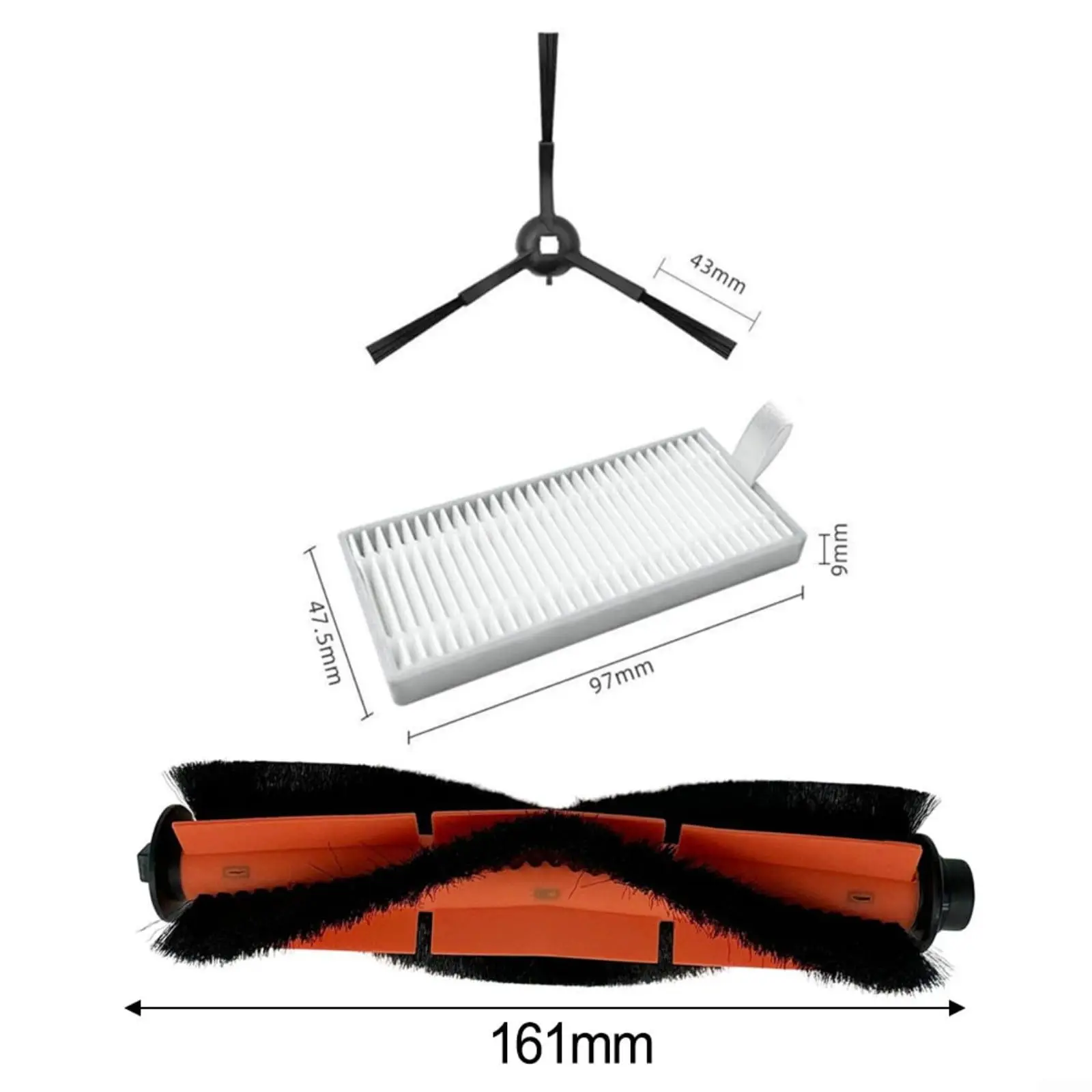 Фото Для ( Dreame Mova M1 / Trouver M1 / ROPO Laser Slim / Kewbily DL30 Pro ) Основная боковая щетка Фильтр Hepa Mop Pad Тканевая сумка Аксессуар №2