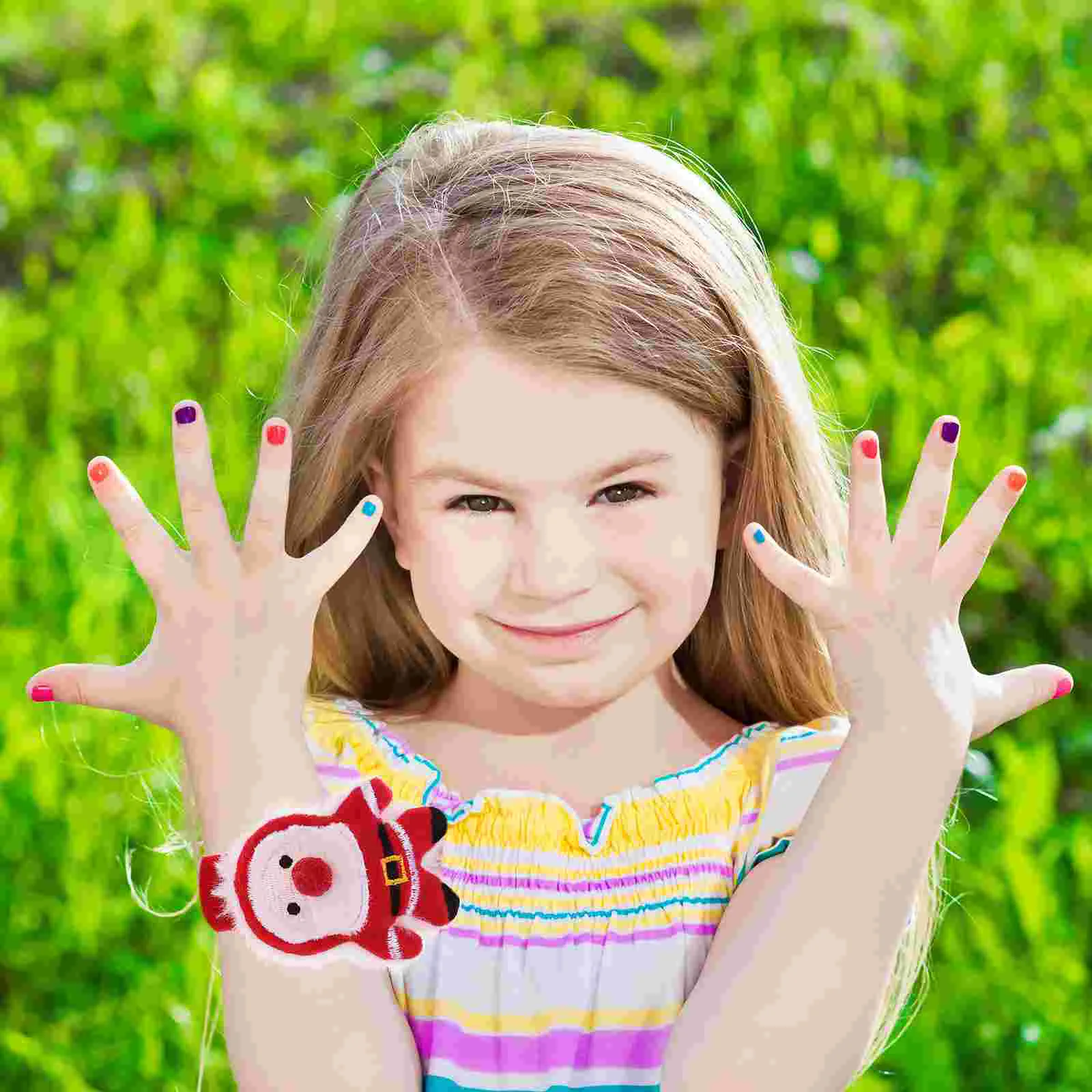 

4 pcs Cute Slap Bracelets Decorative Slap Bracelets Kids Slap Bracelets Slap Bands for Party (Santa Claus)